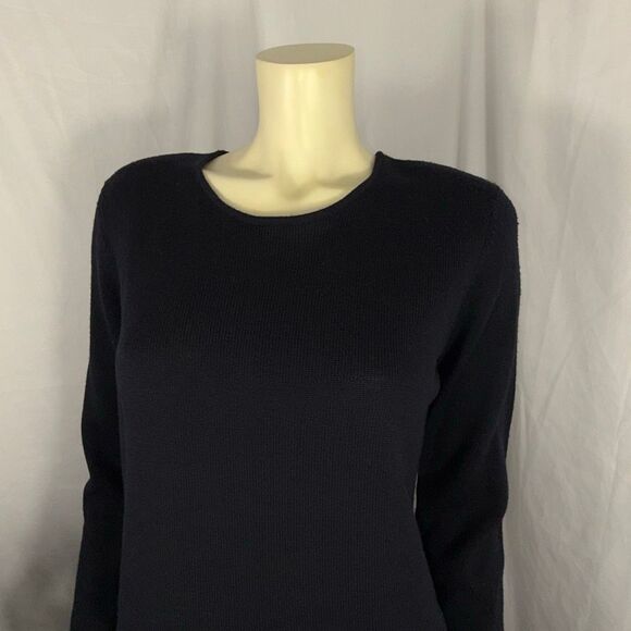 Jones New York 100% Merino Wool Black Sweater w/ Sequin Trim — Size M — New w/ T - Picture 3 of 16